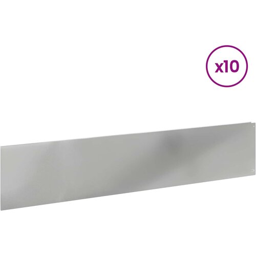 Ograda oko Travnjaka 10 pcs 100 x 22 cm Čelik Srebrna Slike