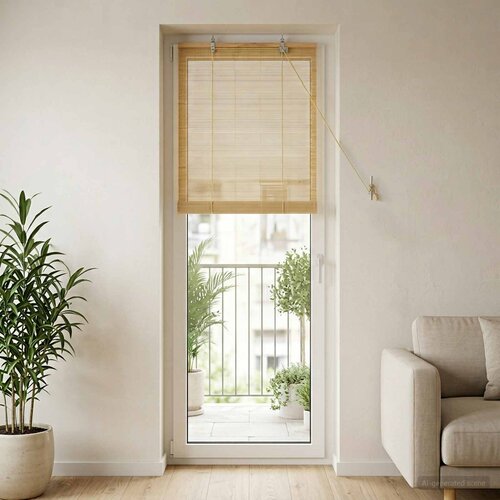 Rolo zavjesa Prirodna 70 x 220 cm Bambus Cene