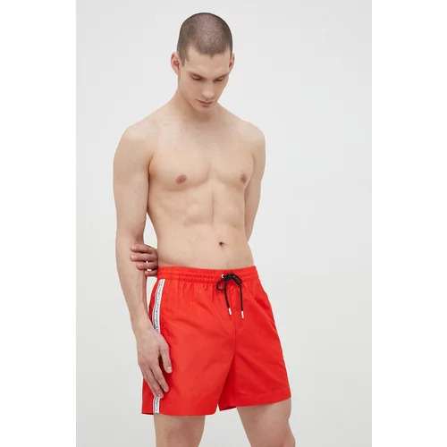 Calvin Klein Kopalne kratke hlače rdeča barva