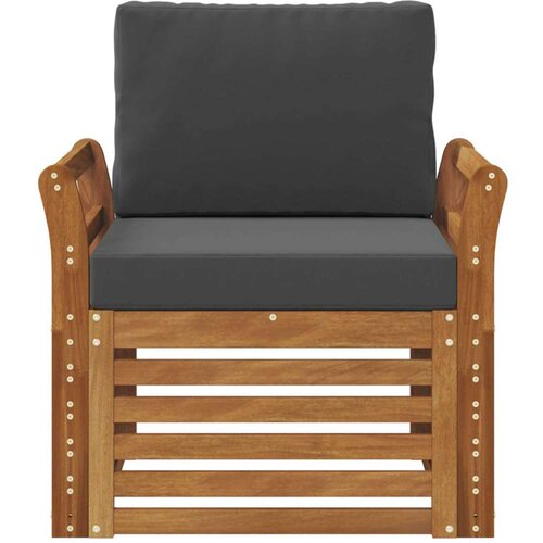  Set vanjskih sofa s jastukom Prirodna 75 5 x 63 x 73 cm - Prirodno i antracit Zakrivljeni Slike