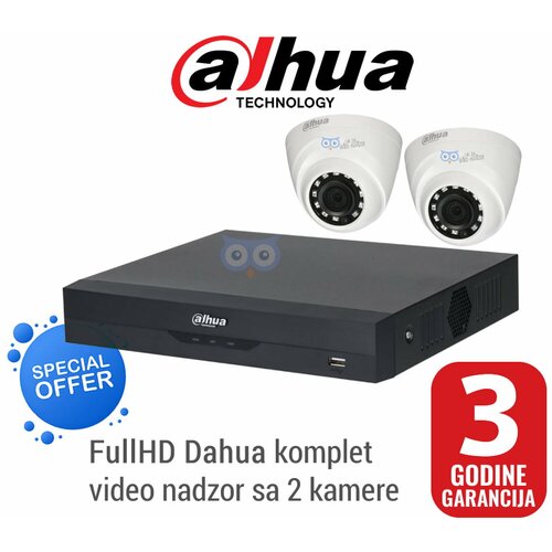 Dahua komplet video nadzor sa 2 FullHD kamere Slike