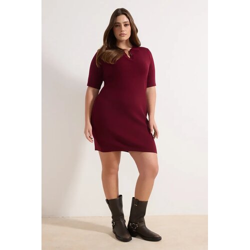 Trendyol Ženska haljina Tbbss26Ah00001, Bordo Cene