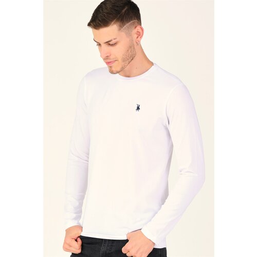 Dewberry T8588 BIKE COLLAR MEN'S SWEATSHIRT-SNOW WHITE Cijene