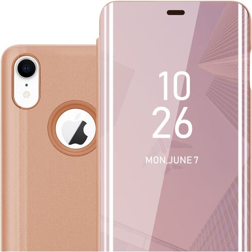 Cadorabo Case, združljiv z Apple v Kunzit Pink - Clear View Zrcalo Zaščitni pokrov s funkcijo stojala 360 stopinj zaščita, (20571444) Cene