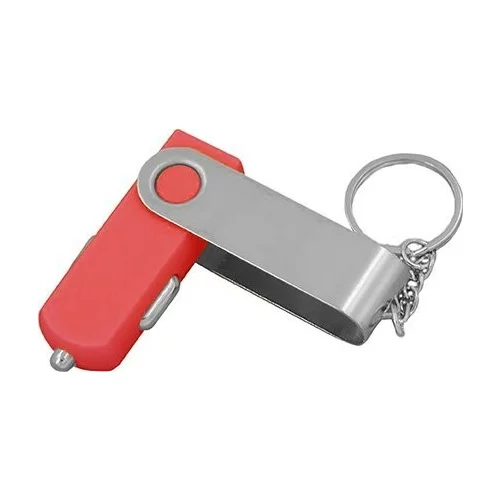 Punjač USB Twister za auto 12V , Crvena