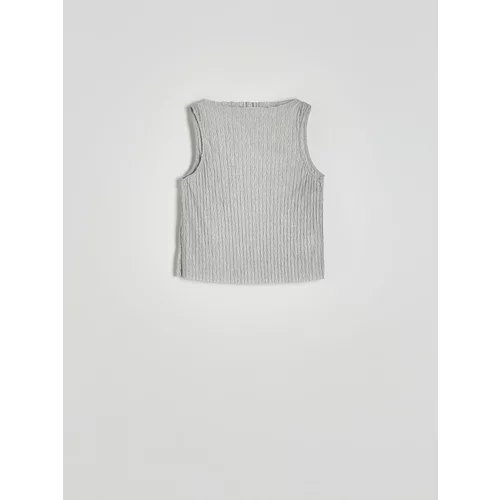Reserved - LADIES` BLOUSE - light grey