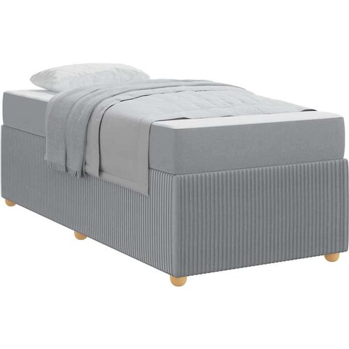VidaXL krevetna konstrukcija ostalo svjetlosiva 90 x 190 cm tkanina Slike
