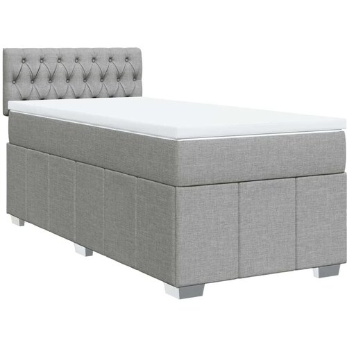 vidaXL Krevet s oprugama i madracem svjetlosivi 100x200 cm od tkanine Cijene