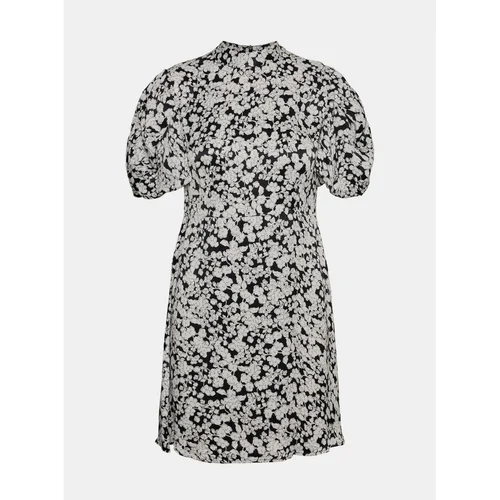 Vero Moda White-black floral dress with balloon sleeves Lydia - Ladies