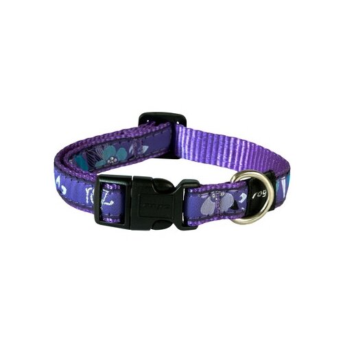 Rogz scooter klasična ogrlica za pse purple forest, m, 260-400/16mm, ljubičasta Cene