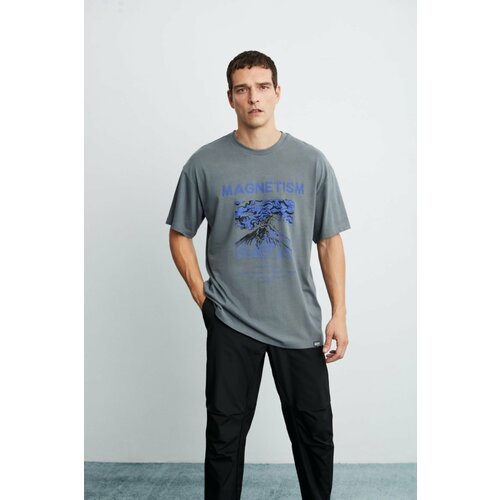 GRIMELANGE T-Shirt - Gray - Oversize Slike