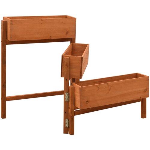 Maison Chic Zložljivo vrtno cvetlično korito - Cvetlični Lonec oranžno 60x14x75 cm les jelke, (21789966) Cene