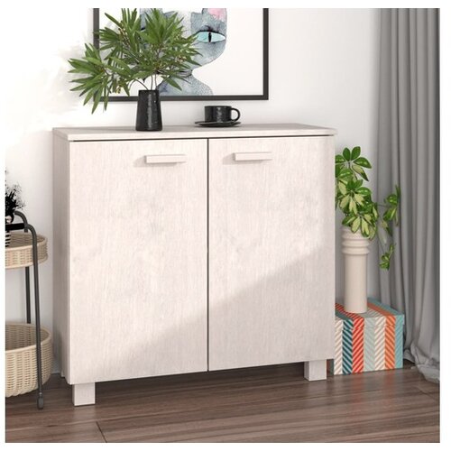  Komoda HAMAR bijela 85 x 35 x 80 cm od masivne borovine Cijene