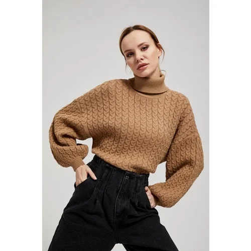 Moodo Turtleneck sweater with puff sleeves