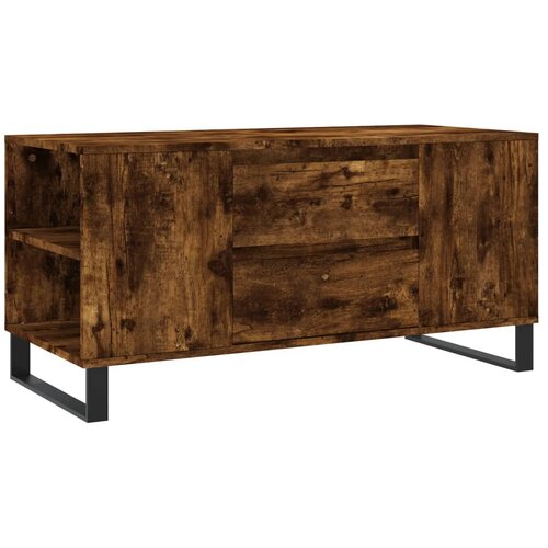 Maison Chic Klubska mizica - kavna mizica - Nizka mizica dimljeni hrast 102x44,5x50 cm inženirski les, (21754394) Cene