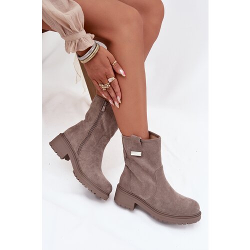 Boto Insulated Women's Ankle Boots Low Heel Gray Mirellea Cene