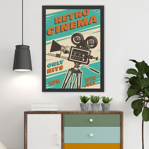 Wallity Uramljena slika Retro Cinema 2, 35x45 cm Slike
