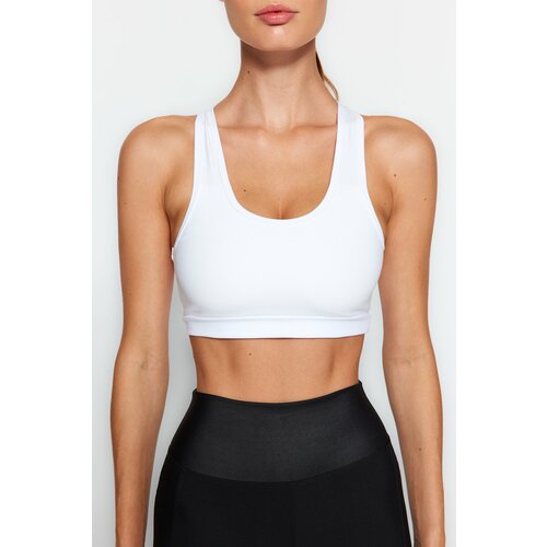 Trendyol White Contouring Sports Bra with Pocket Detail at the back Slike
