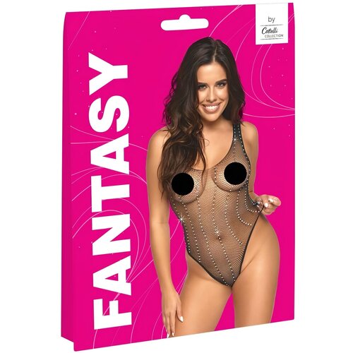 Cottelli Fantasy Fishnet Body with Rhinestones 2643634 Black Slike
