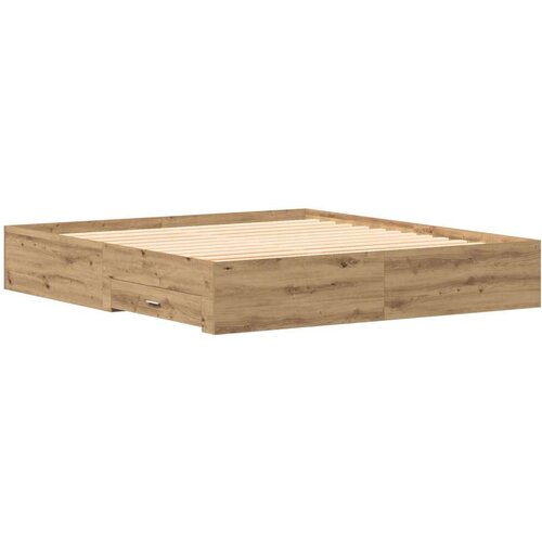 VidaXL Krevet s ladicama Artisan Oak 180x200 cm Konstruirano drvo Slike