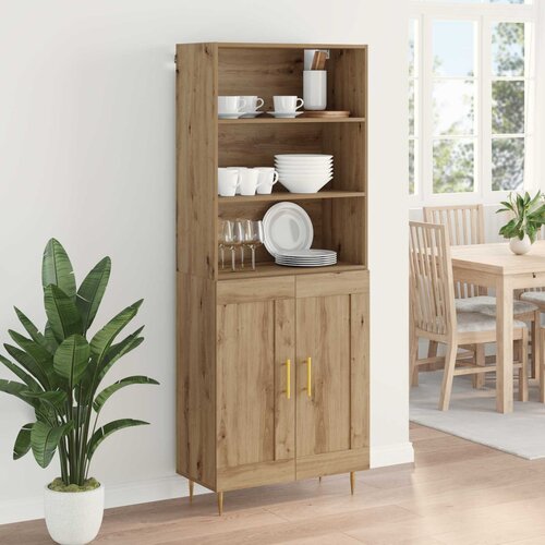  Highboard Umjetnički hrast 69,5 x 34 x 180 cm Konstruirano drvo Slike