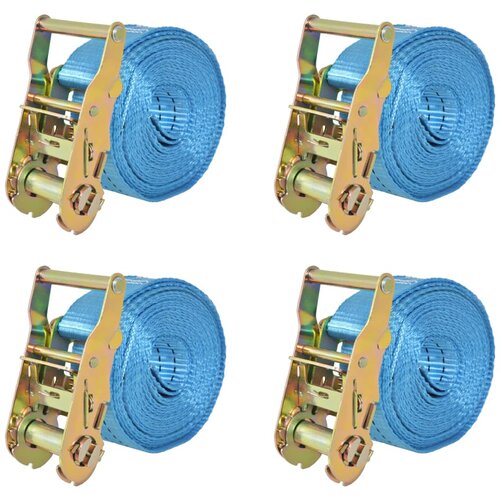 vidaXL Tovorni vezni trak 4 kosi 2 toni 6mx38mm modre barve, (20777600) Cene