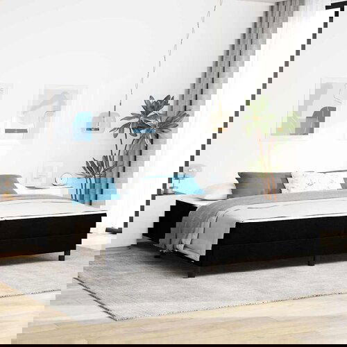 vidaXL Krevet s opruga kutije Ostalo Crna 200 x 200 cm tkanina Cijene