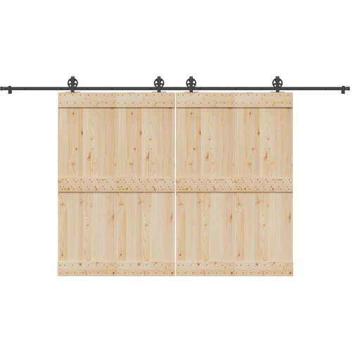 Komplet opreme za drsna vrata 400 cm jeklo črne barve, (22046929) Cene