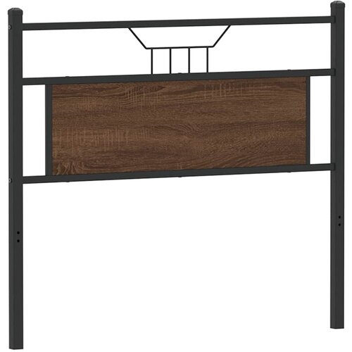 Maison Chic Posteljno vzglavje - Vzglavna omarica rjavi hrast 100 cm inženirski les in jeklo, (22076949) Slike
