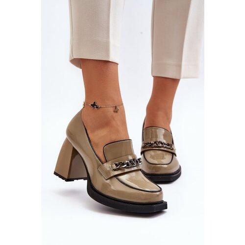 Kesi Pumps with massive heels, green Terimene Slike