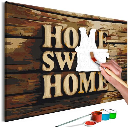  Slika za samostalno slikanje - Wooden Home 60x40 Slike