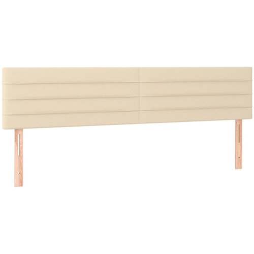 Maison Chic Posteljno vzglavje - Vzglavna omarica 2 kosa krem 80x5x78/88 cm blago, (22078220) Cene