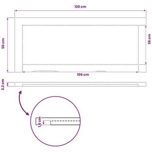  Pravokutni stolni vrh 120 x 50 x 3,2 cm Pravokutni Slike