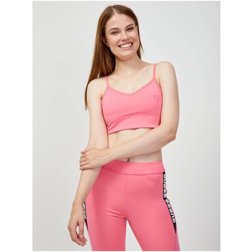 Guess Pink Sports Bra Angelica - Women Cene