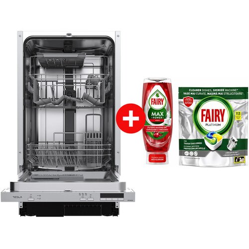 Tesla Ugradna ma&scaron;ina za pranje sudova WDI462M + Fairy Kapsule za pranje sudova Platinum 113 kom + Fairy Tečni deterdžent Max power Pomegranate 545ml Cene
