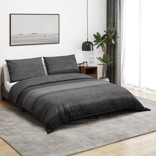 vidaXL Set posteljine za poplun tamnosivi 260x220 cm pamučni Cijene
