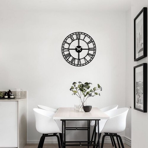 Wallity Zidni sat 48x48cm Crni Slike