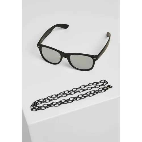 Urban Classics Accessoires Likoma Mirror With Chain Sunglasses Black/Silver