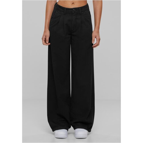 Urban Classics Women&amp;#039;s Organic Pleated Pants - Black Slike