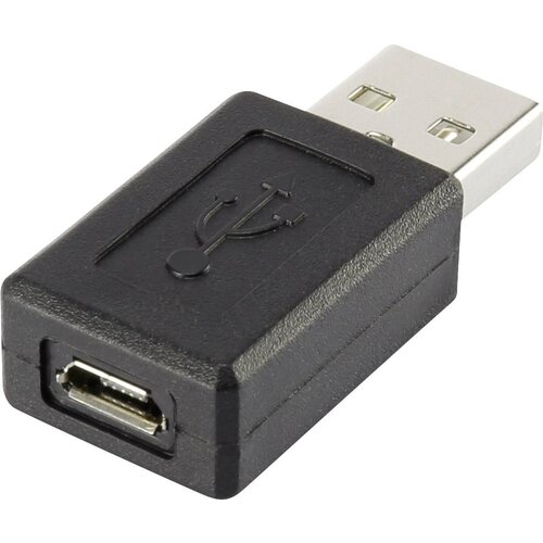 Renkforce USB 2.0 adapter [1x USB 2.0 vtič A - 1x USB 2.0 vtičnica Micro-B] črne barve (20427483) Slike