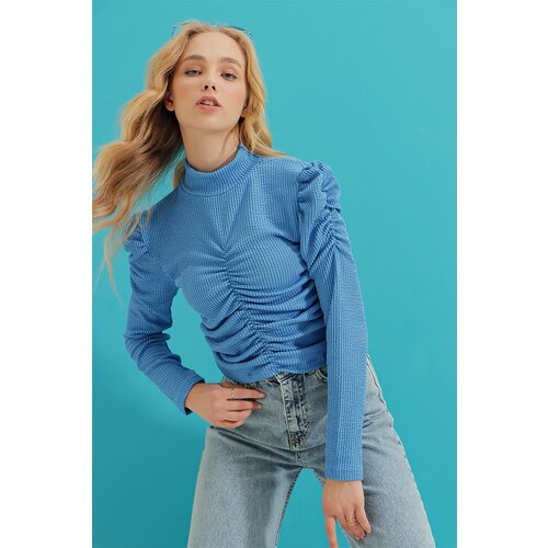 Trend Alaçatı Stili Blouse - Blue - Slim fit Slike
