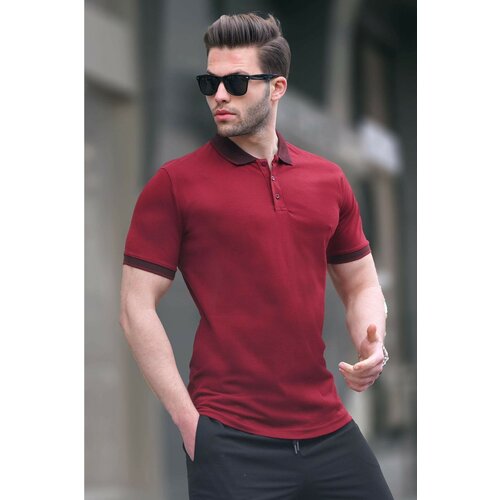 Madmext Polo T-shirt - Burgundy - Regular fit Slike
