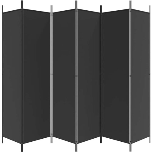 pregrada s 6 panela crna 300x200 cm od tkanine Slike