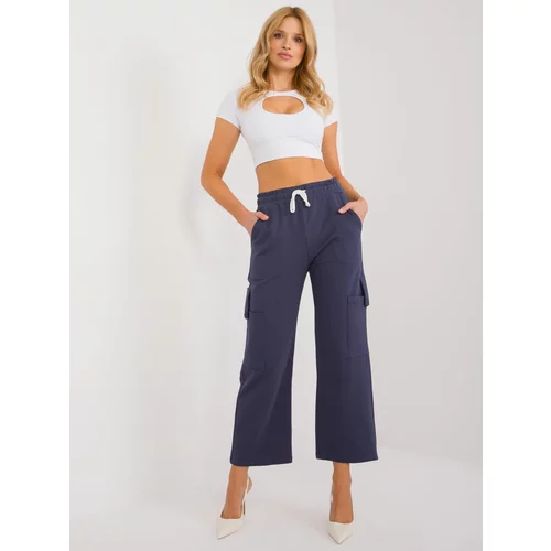 Fashion Hunters Graphite wide base trousers with pockets