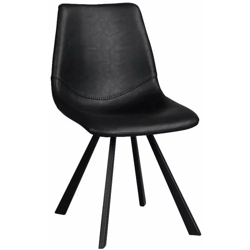 Rowico crna blagovaonska stolica s crnim nogama Alpha