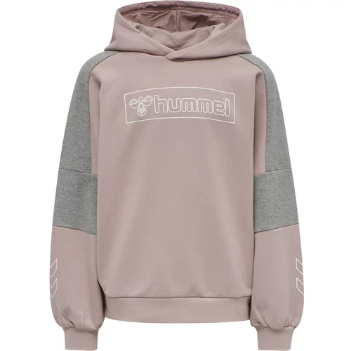 Hummel Sweater majica siva melange / prljavo roza / bijela