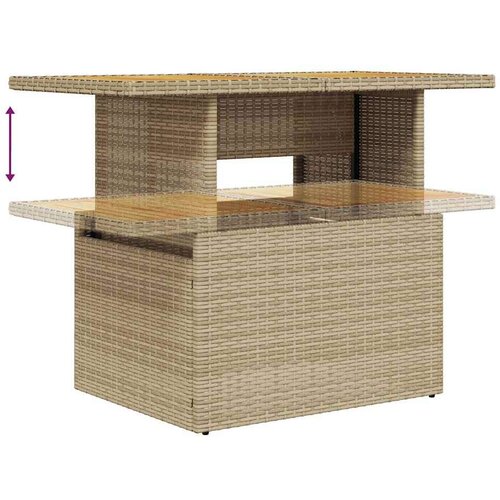 vidaXL 9-dijelni set vrtnih sofa s jastucima bež od poliratana bagrem Cijene