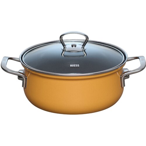 RIESS kozica s pokrovom Orange 20cm, 2l, emajl Cene