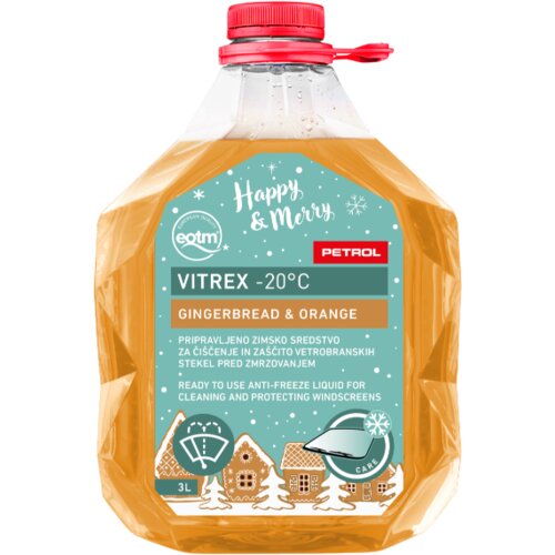 Petrol Pripravljeno zimsko sredstvo, praznični Vitrex Gingerbread &amp;amp; Orange -20-C, 3 L Slike