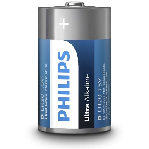 Philips LR20E2B/10 - 2 kom Alkalna baterija D ULTRA ALKALINE 1,5V 15000mAh Slike